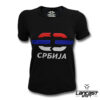 Break Limit zenska T majica logo Srbija crna, pamucna majica, zenska majica